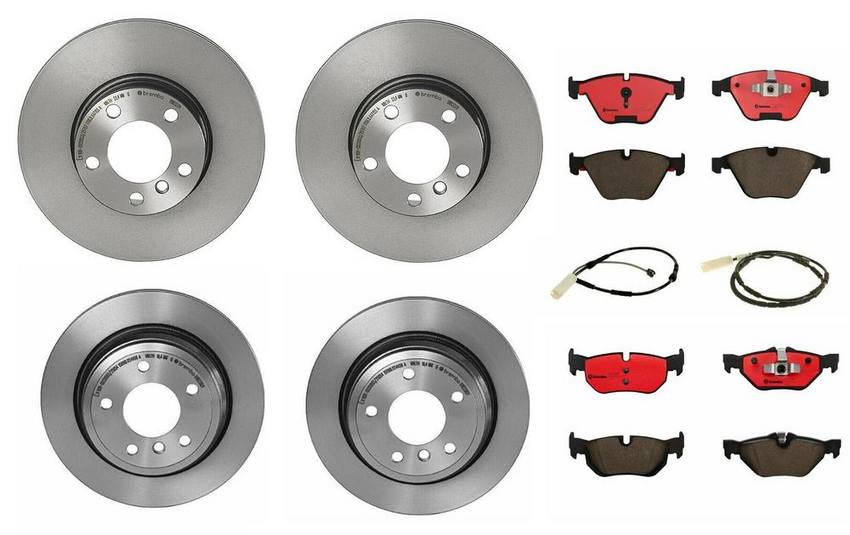 Brembo Brake Pads and Rotors Kit - Front and Rear (312mm/300mm) (Ceramic)